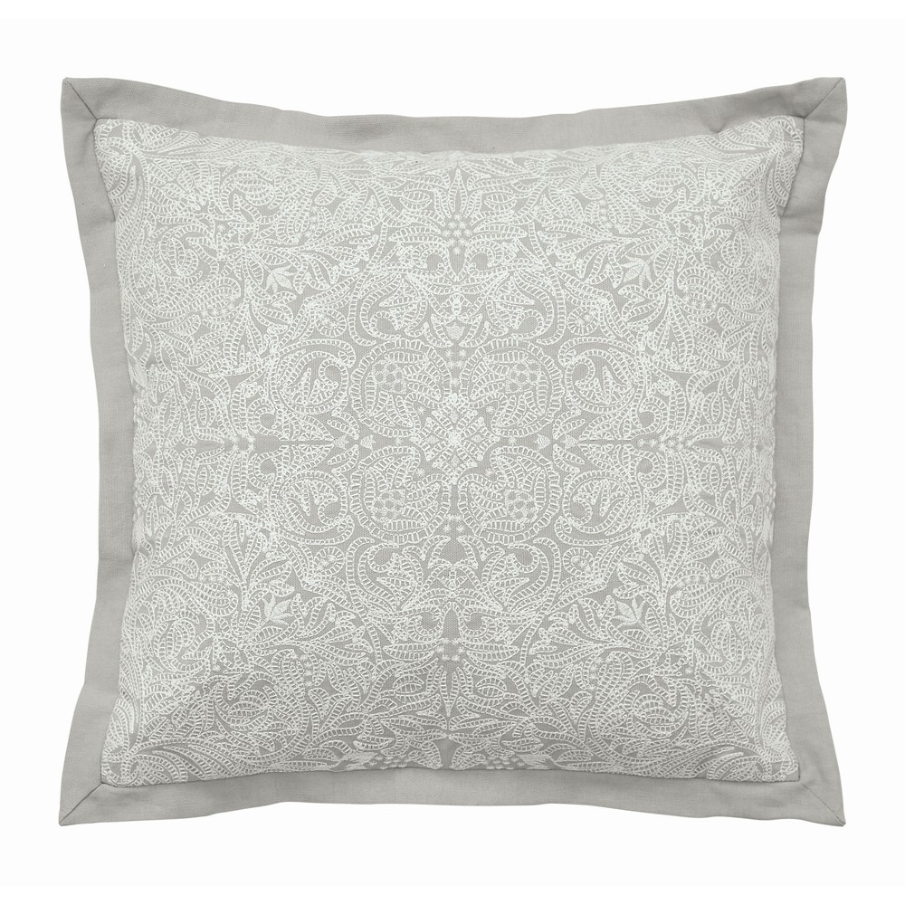 Pure Ceiling Embroidery Cushion by Morris & Co in Silver Grey